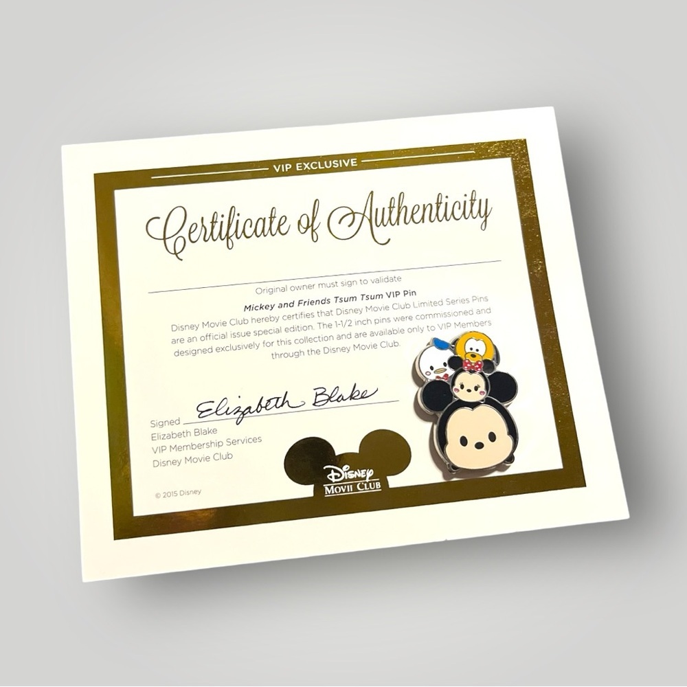 Disney Tsum Tsum Pin Movie Club VIP Exclusive